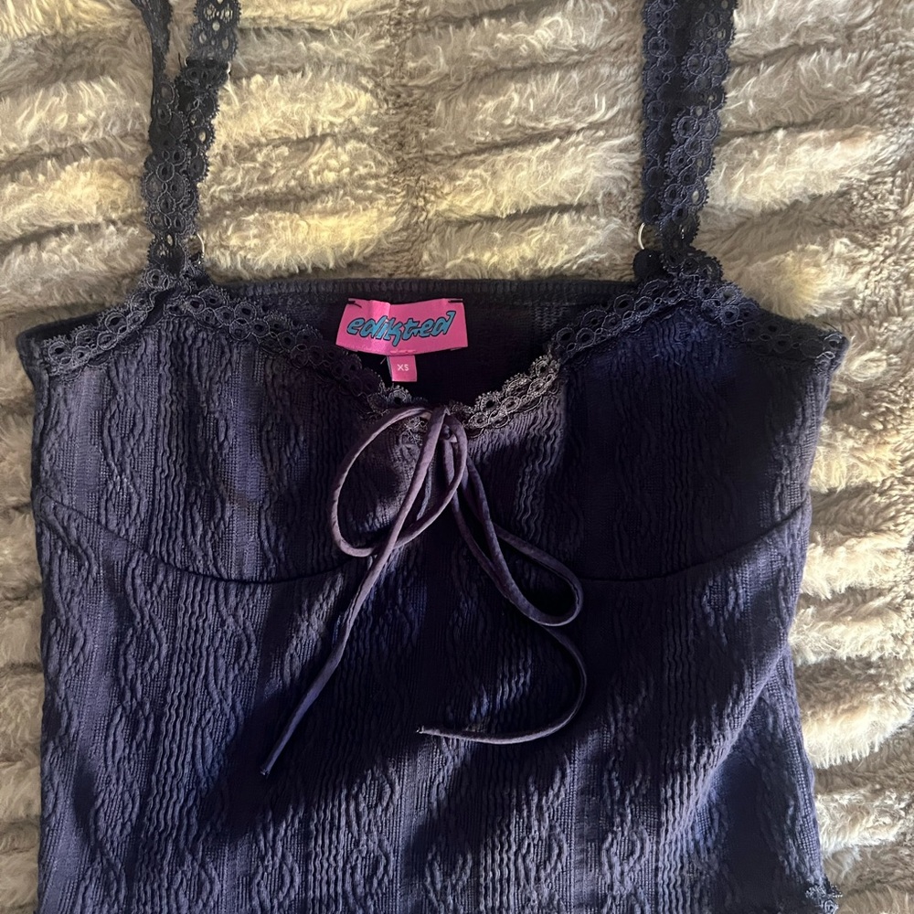 Edikted Black Lace Detail Top